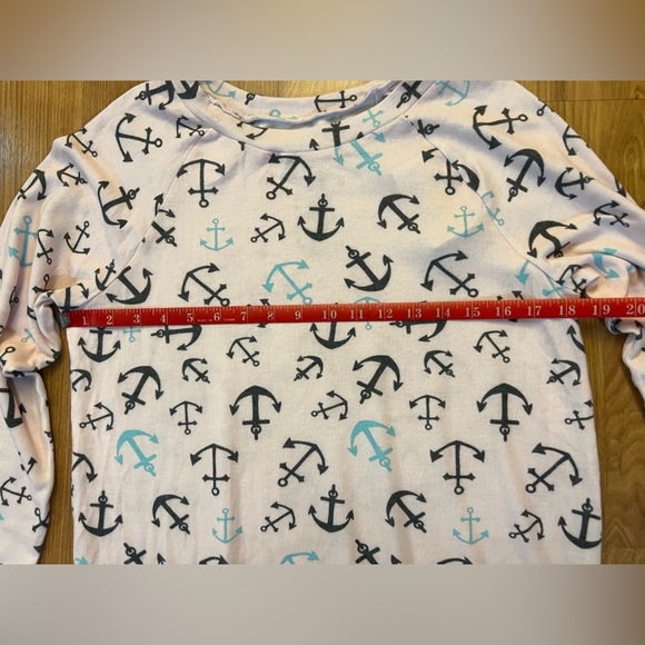 NEW- Cold Crush Pink Anchor Women's Medium Pullover Sweater Soft Pajama Top - Picture 9 of 12